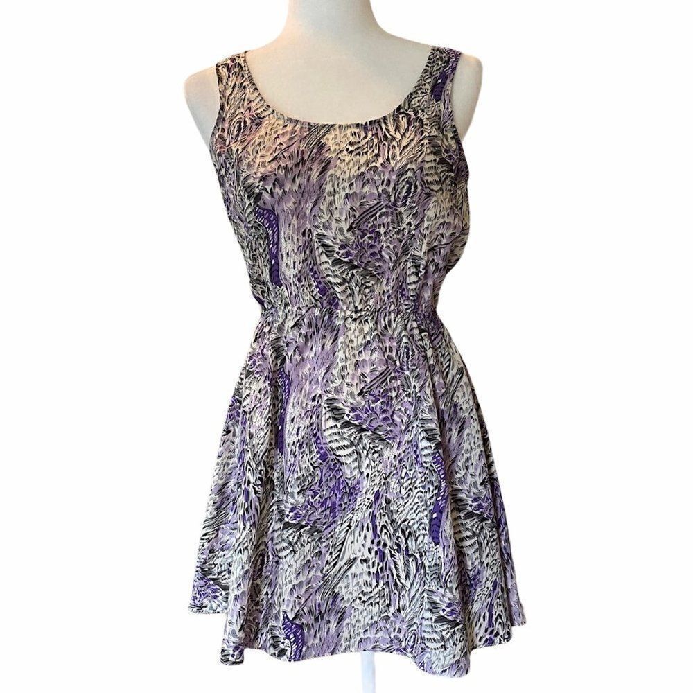 Reformed Women’s Black Purple Mini Dress SZ S